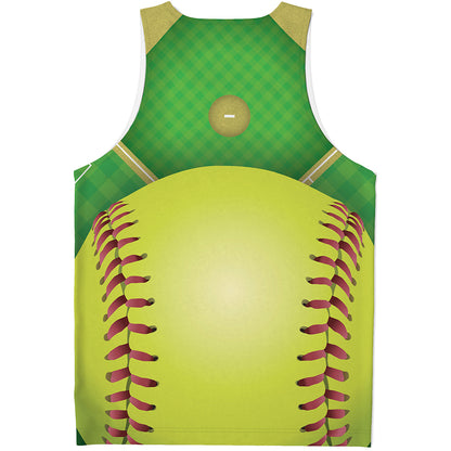 Softball Field And Ball Print Men's Tank Top
