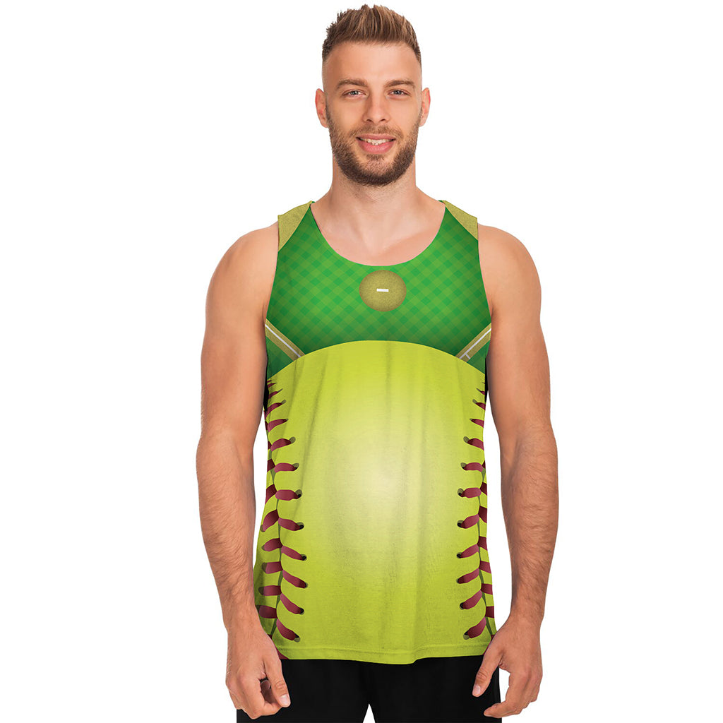 Softball Field And Ball Print Men's Tank Top