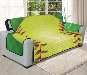 Softball Field And Ball Print Oversized Sofa Protector