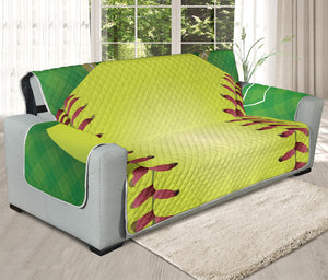 Softball Field And Ball Print Oversized Sofa Protector