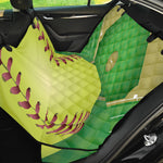 Softball Field And Ball Print Pet Car Back Seat Cover