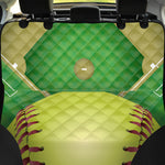 Softball Field And Ball Print Pet Car Back Seat Cover