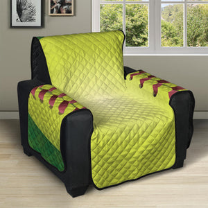 Softball Field And Ball Print Recliner Protector