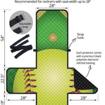 Softball Field And Ball Print Recliner Protector