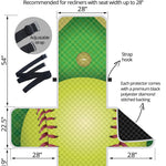 Softball Field And Ball Print Recliner Protector