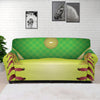 Softball Field And Ball Print Sofa Cover