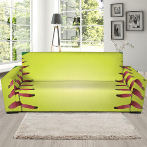 Softball Field And Ball Print Sofa Slipcover