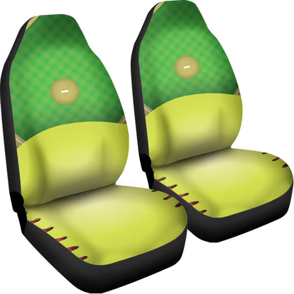 Softball Field And Ball Print Universal Fit Car Seat Covers