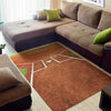 Softball Playing Field Print Area Rug