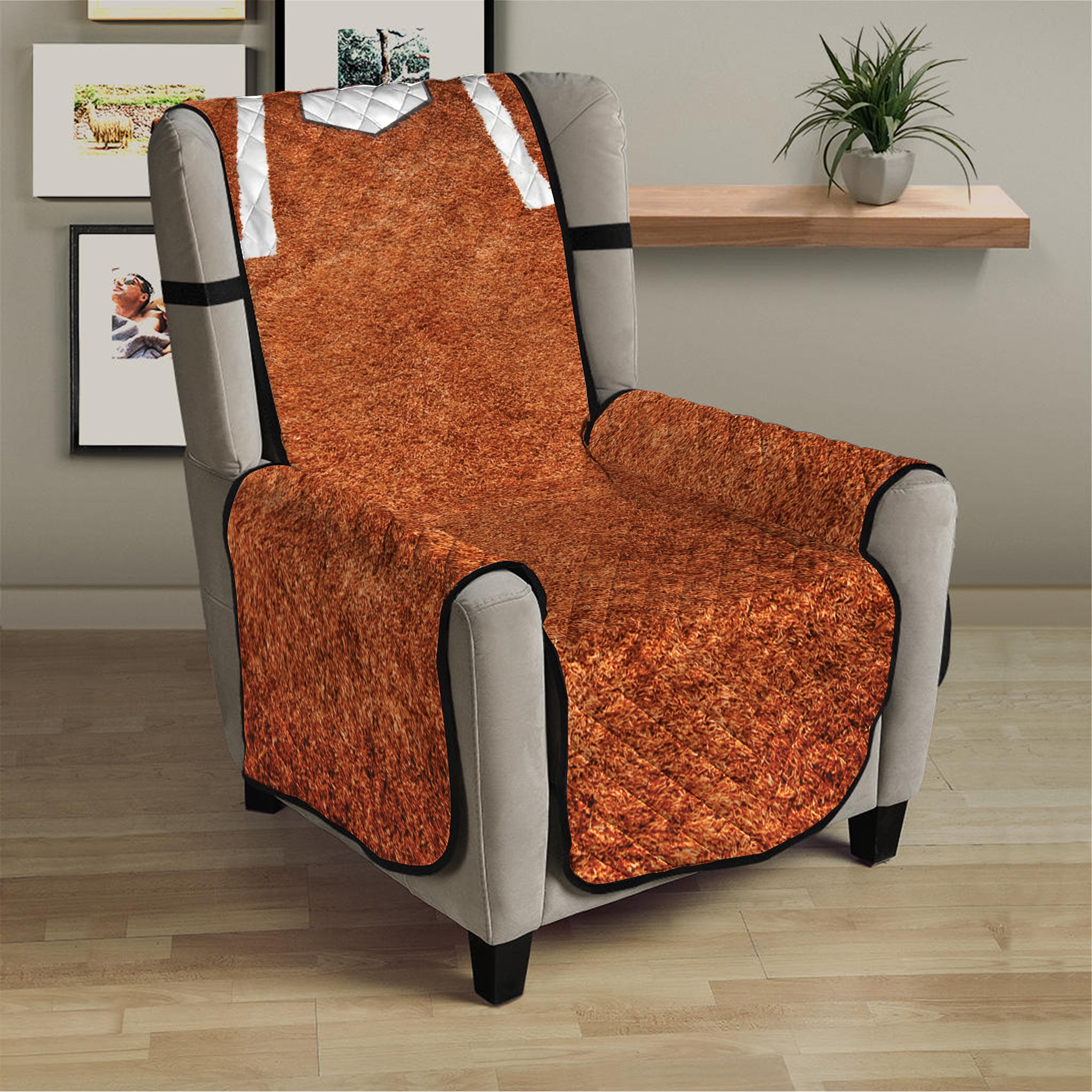 Softball Playing Field Print Armchair Protector