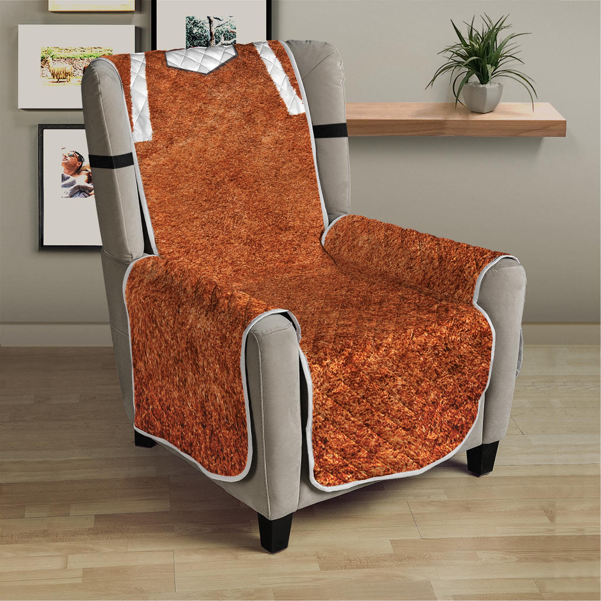 Softball Playing Field Print Armchair Protector