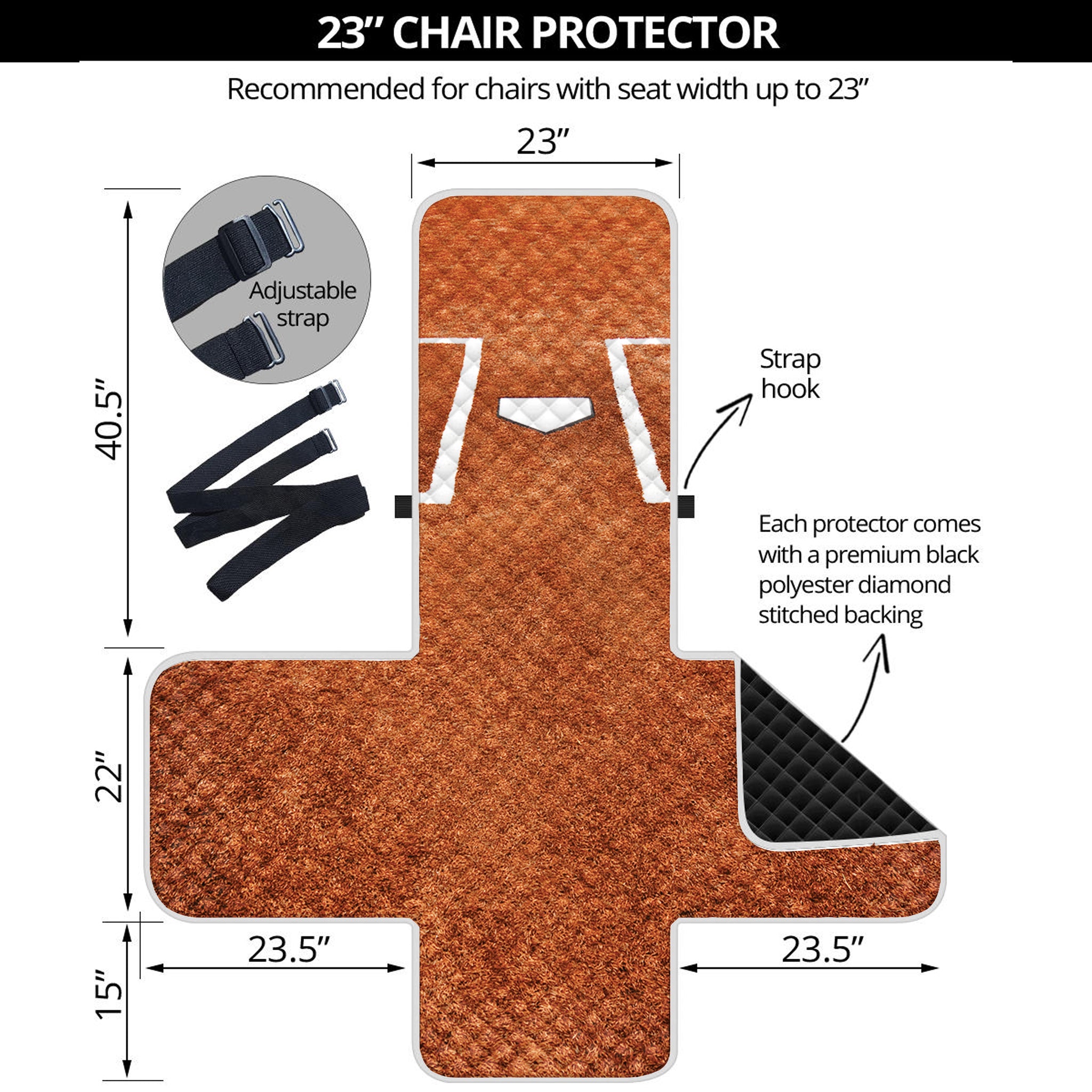 Softball Playing Field Print Armchair Protector