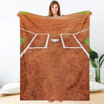 Softball Playing Field Print Blanket