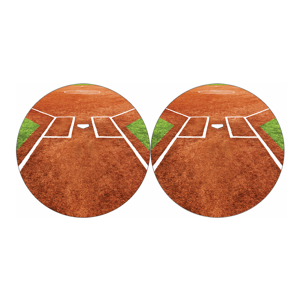 Softball Playing Field Print Car Coasters