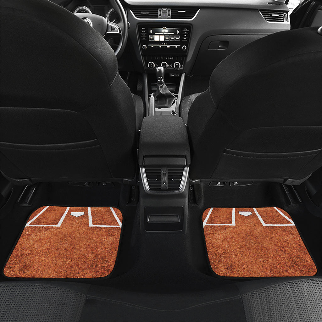 Softball Playing Field Print Front and Back Car Floor Mats