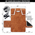 Softball Playing Field Print Half Sofa Protector