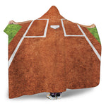 Softball Playing Field Print Hooded Blanket