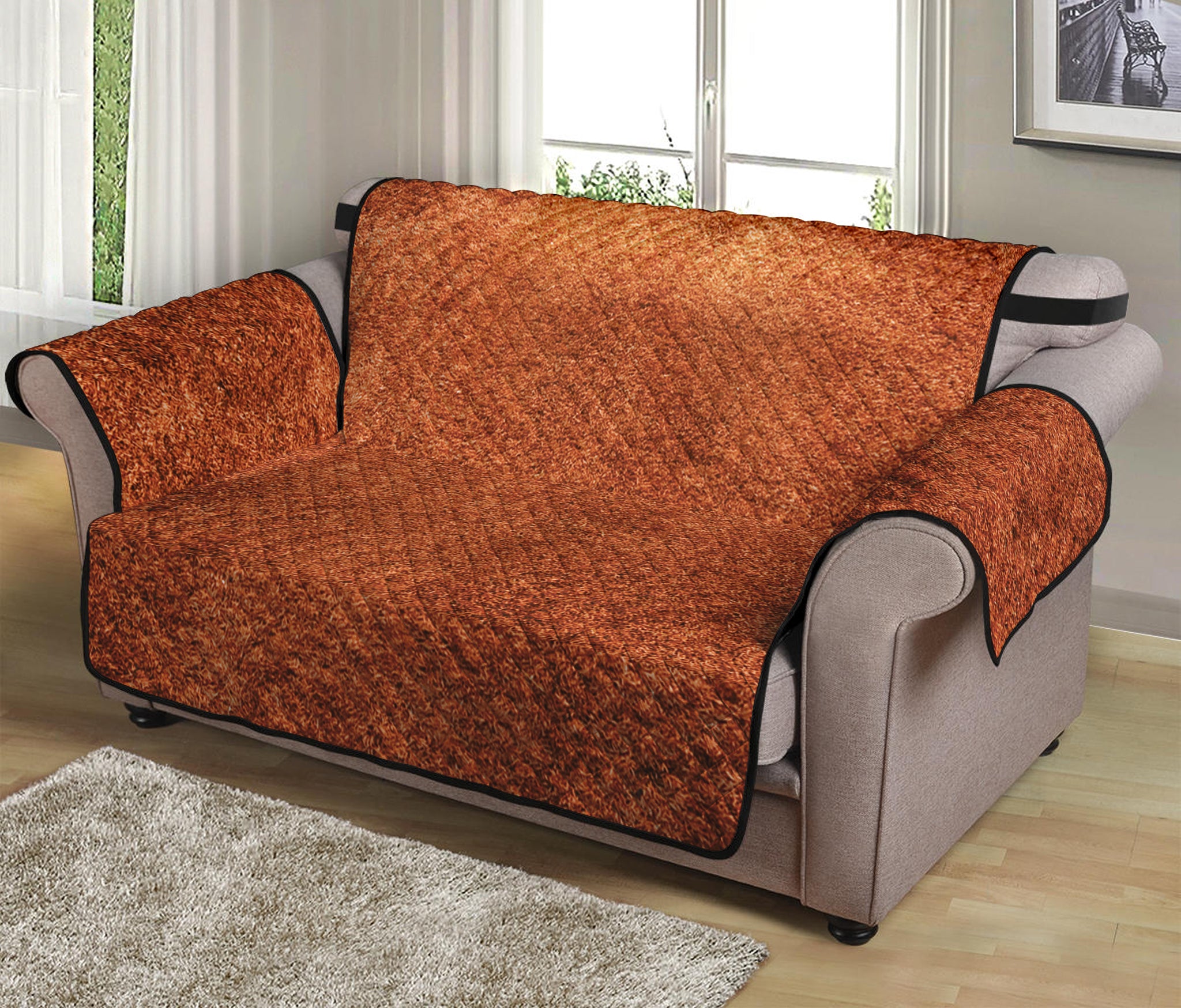 Softball Playing Field Print Loveseat Protector