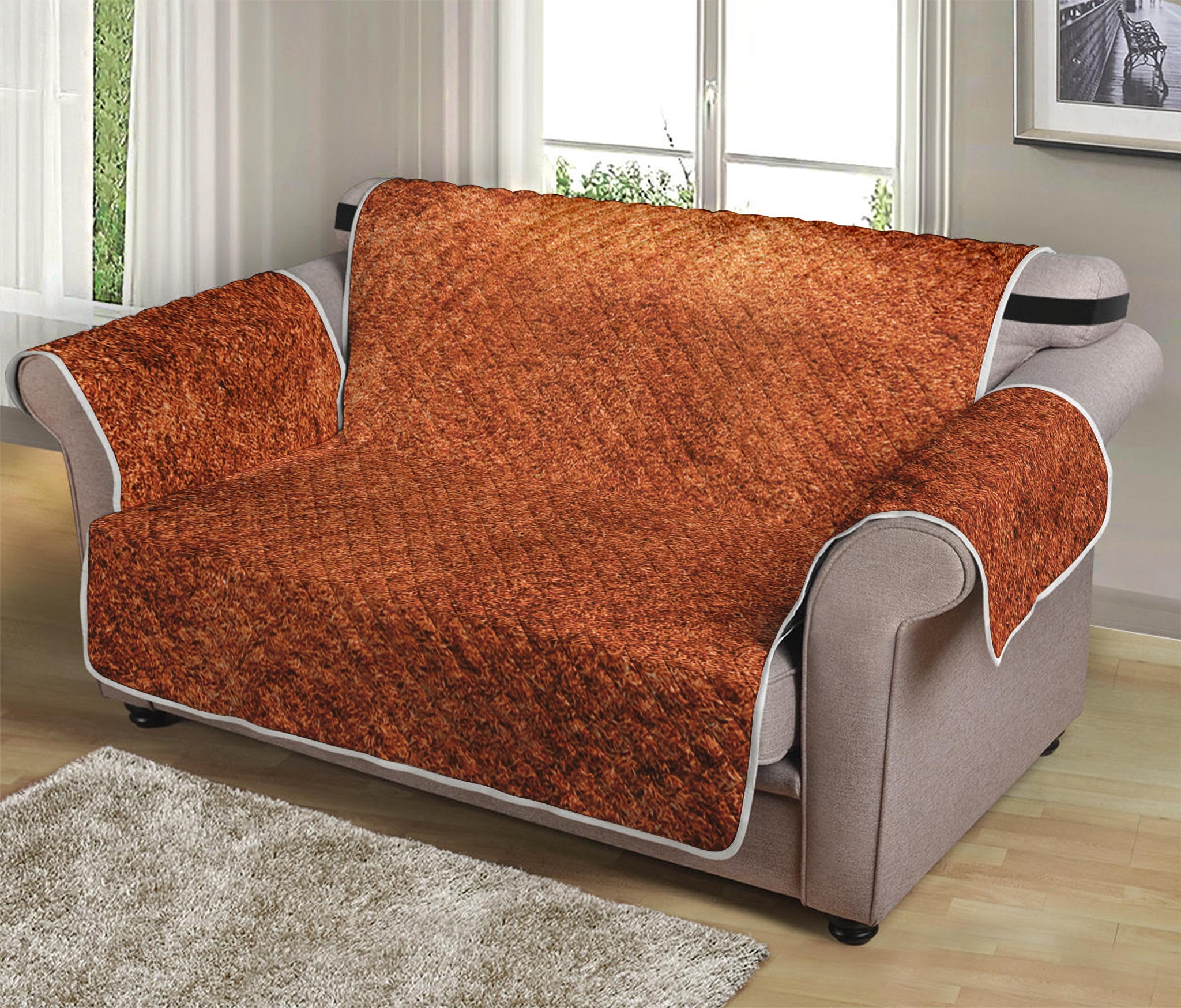 Softball Playing Field Print Loveseat Protector