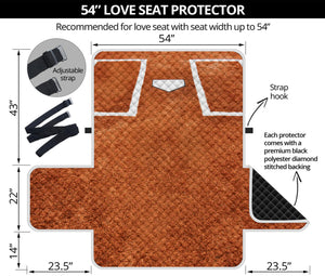 Softball Playing Field Print Loveseat Protector