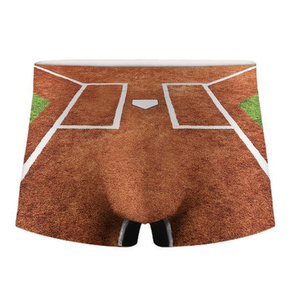 Softball Playing Field Print Men's Boxer Briefs