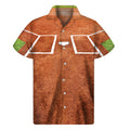 Softball Playing Field Print Men's Short Sleeve Shirt