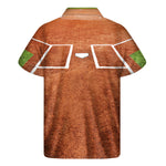 Softball Playing Field Print Men's Short Sleeve Shirt