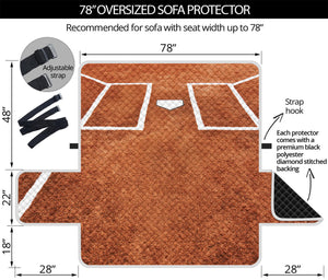 Softball Playing Field Print Oversized Sofa Protector