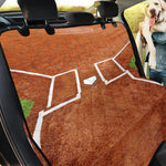 Softball Playing Field Print Pet Car Back Seat Cover