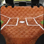 Softball Playing Field Print Pet Car Back Seat Cover