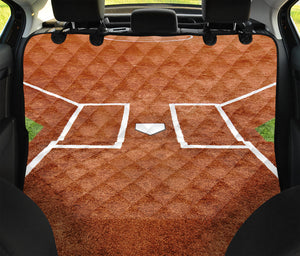 Softball Playing Field Print Pet Car Back Seat Cover