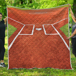 Softball Playing Field Print Quilt