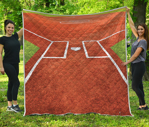 Softball Playing Field Print Quilt