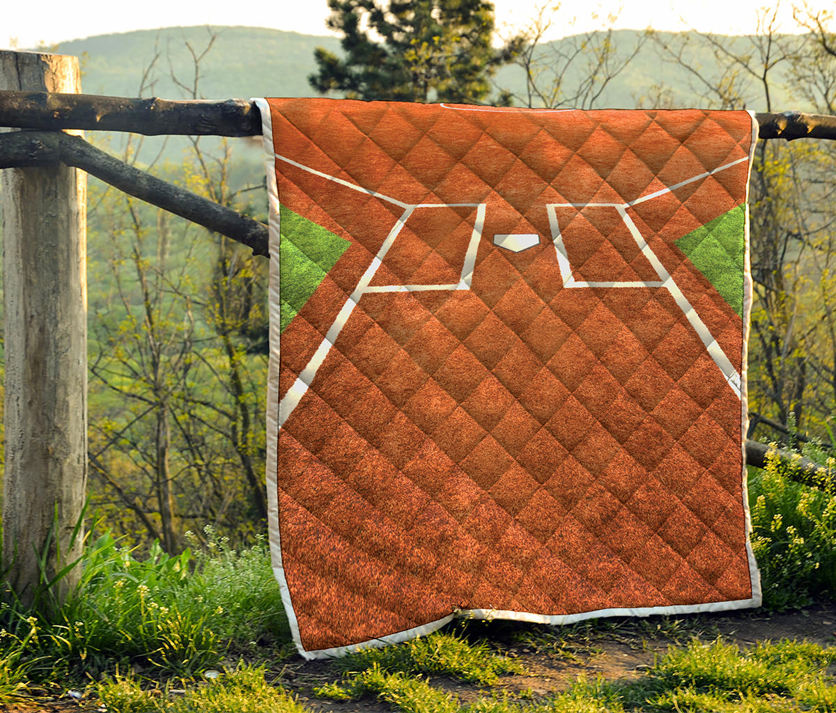 Softball Playing Field Print Quilt