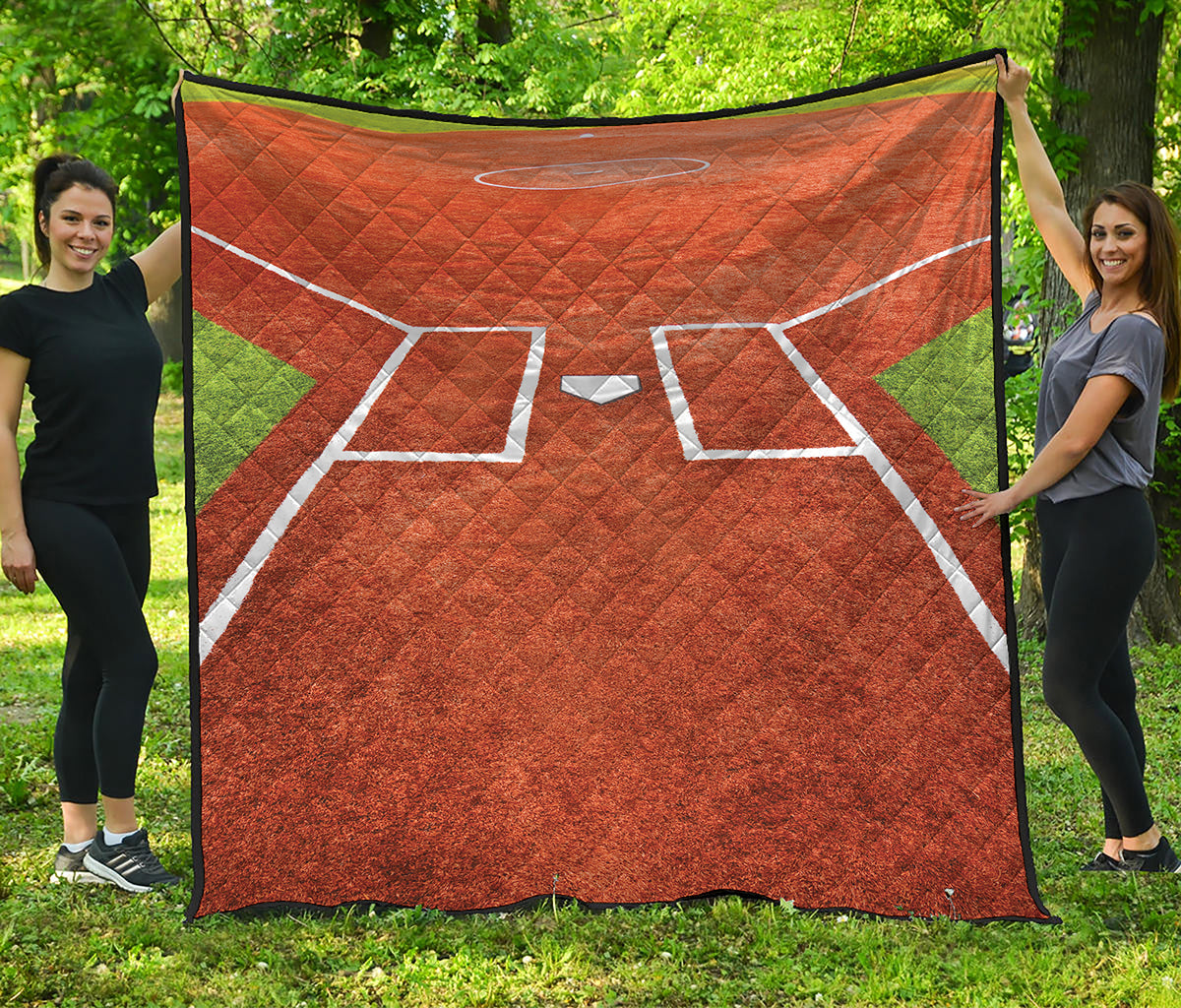 Softball Playing Field Print Quilt