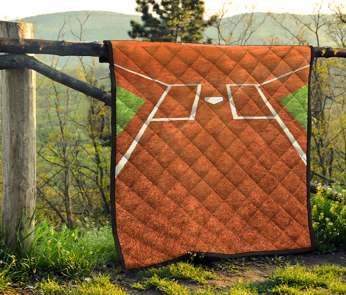 Softball Playing Field Print Quilt