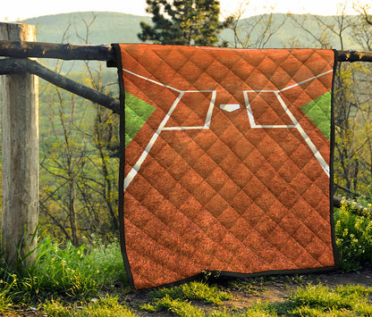 Softball Playing Field Print Quilt