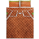 Softball Playing Field Print Quilt Bed Set