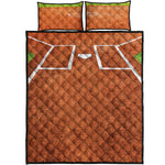 Softball Playing Field Print Quilt Bed Set