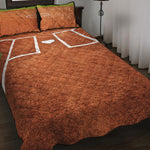 Softball Playing Field Print Quilt Bed Set