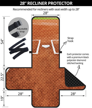 Softball Playing Field Print Recliner Protector