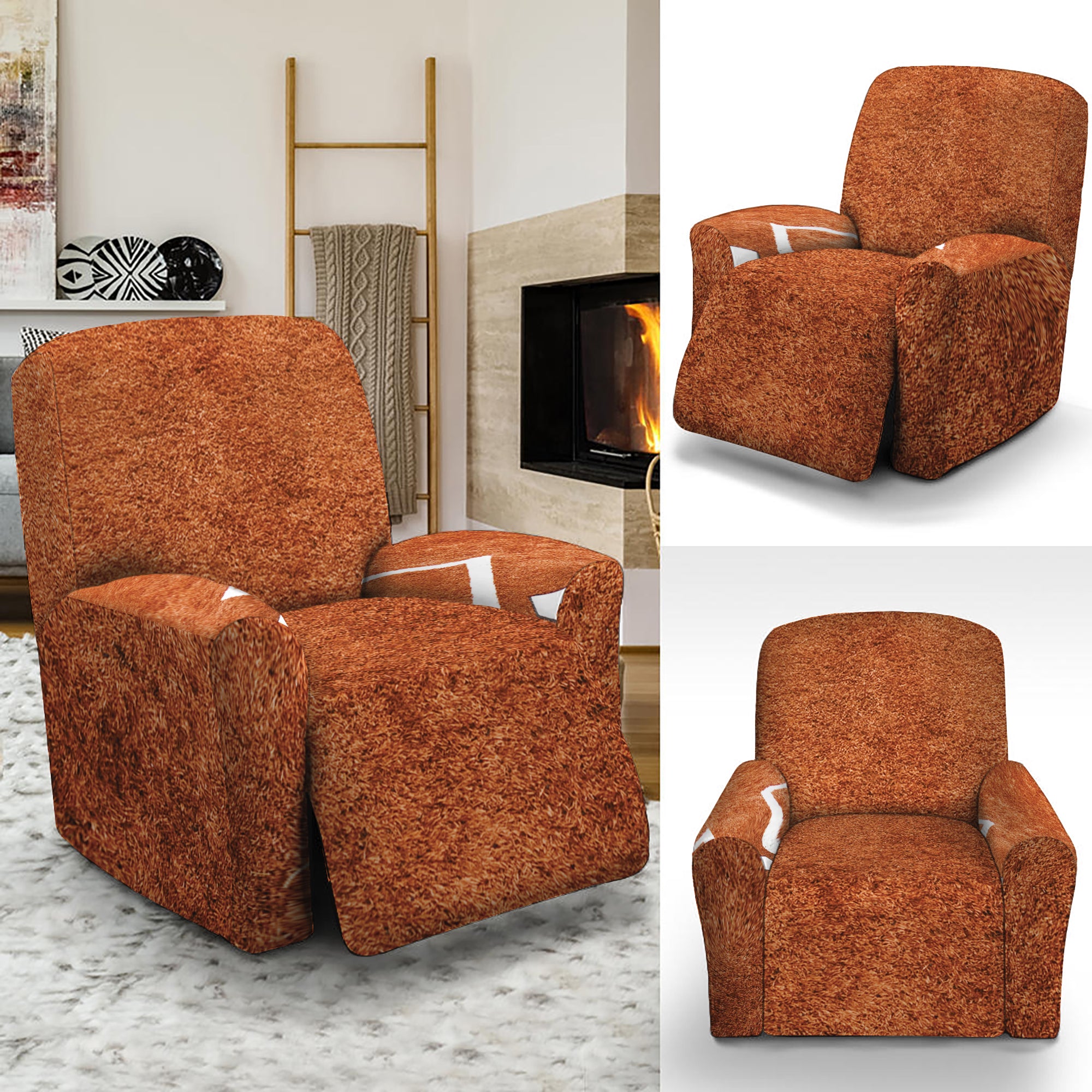 Softball Playing Field Print Recliner Slipcover