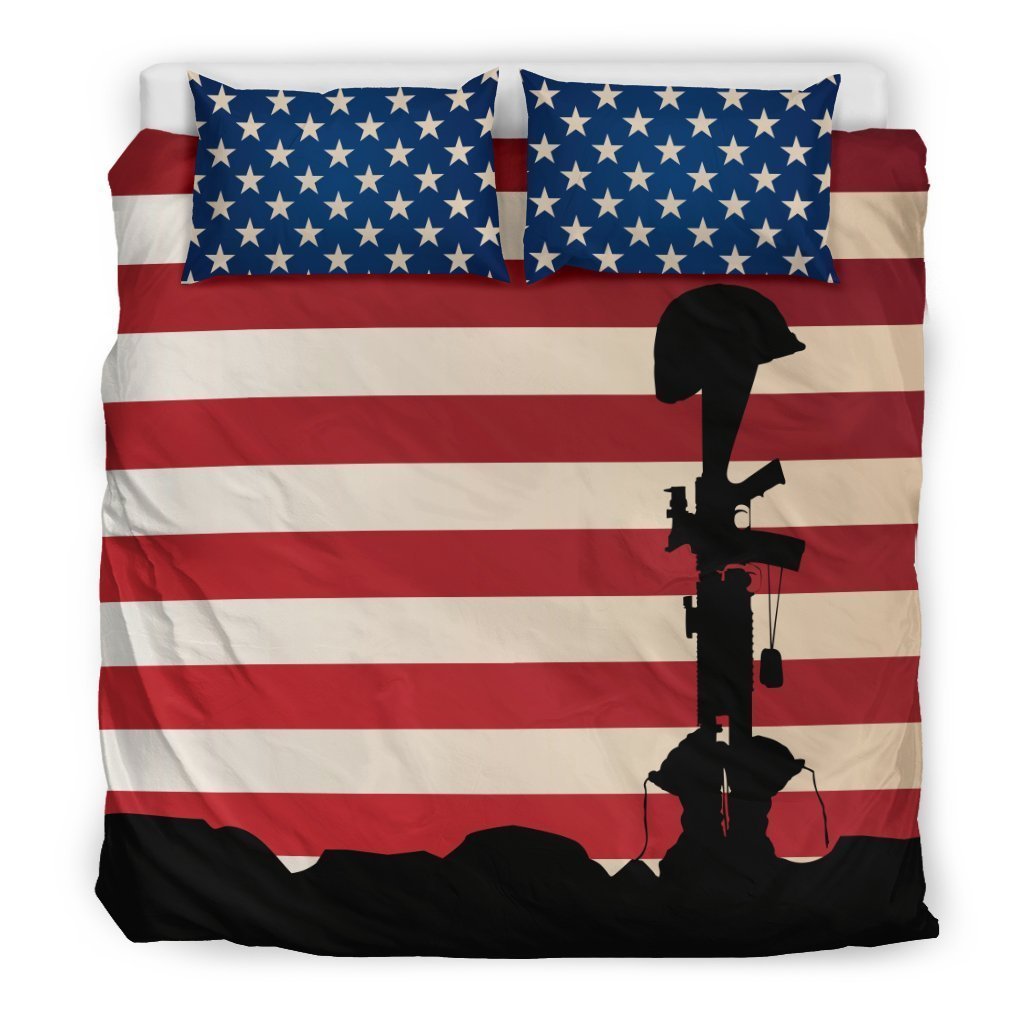 Soldier Memorial Duvet Cover Bedding Set GearFrost