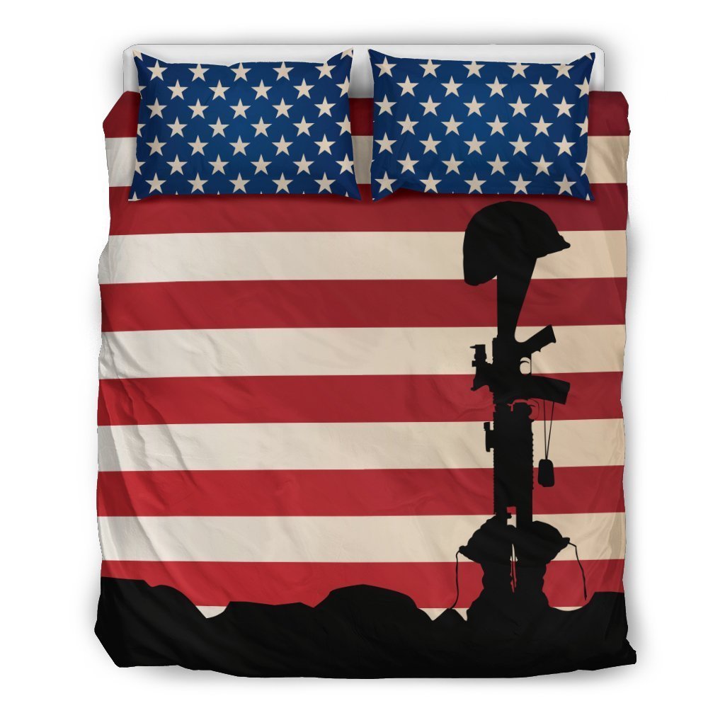 Soldier Memorial Duvet Cover Bedding Set GearFrost