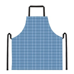 Solf Blue Tattersall Pattern Print Apron