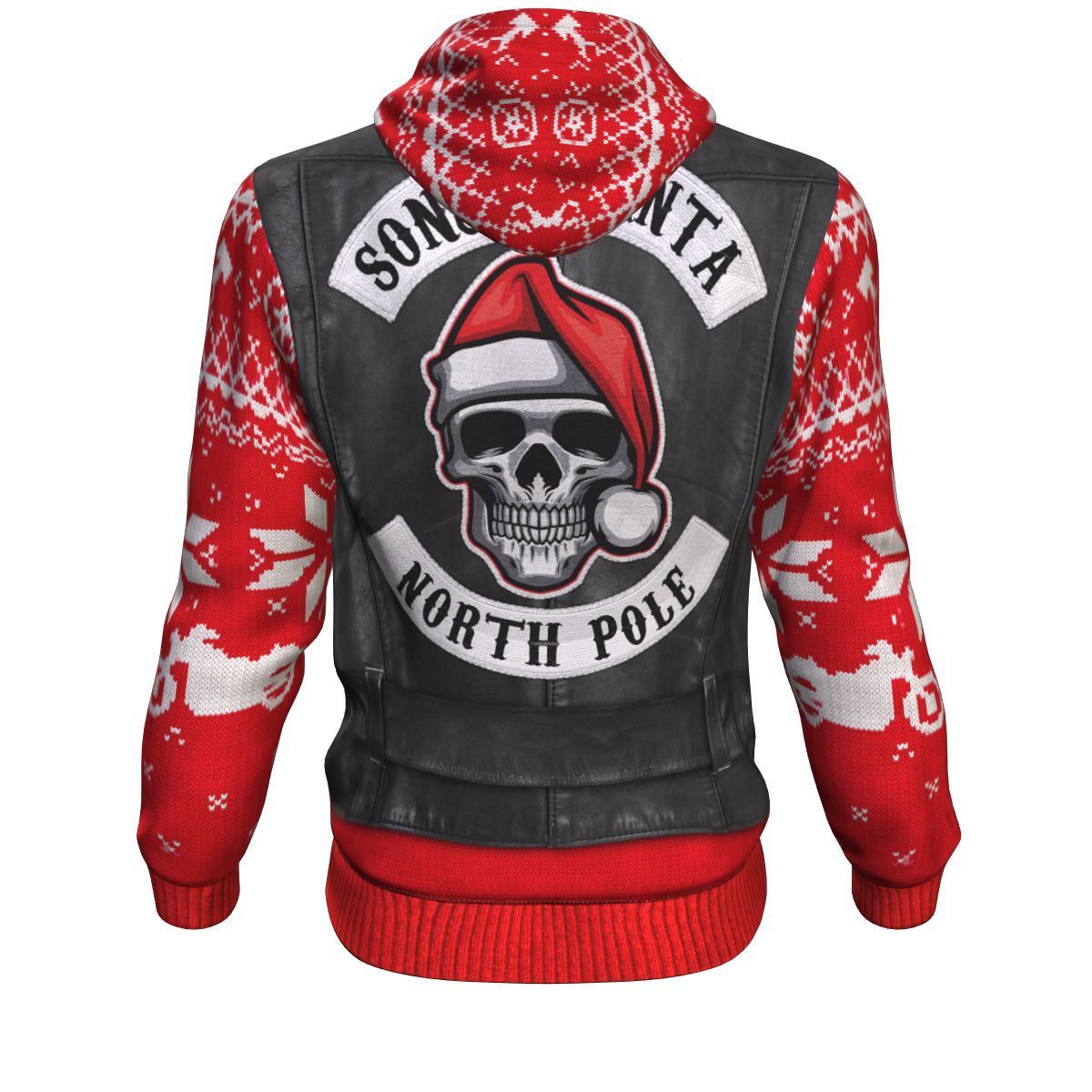 Sons of Santa North Pole Ugly Christmas Unisex Pullover Hoodie GearFrost