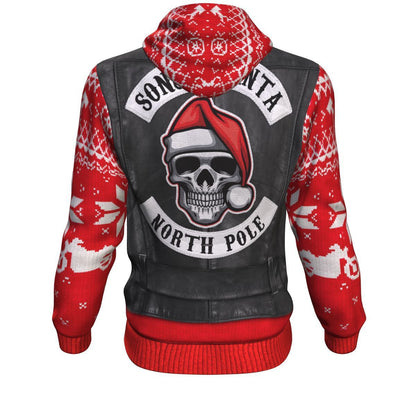 Sons of Santa North Pole Ugly Christmas Unisex Pullover Hoodie GearFrost