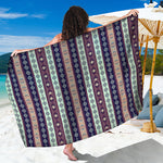 Southwestern Stripe Pattern Print Beach Sarong Wrap