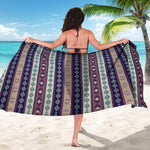 Southwestern Stripe Pattern Print Beach Sarong Wrap
