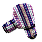 Southwestern Stripe Pattern Print Boxing Gloves